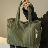 Tilda – Bolsa de mano acanalada con detalle de cordón