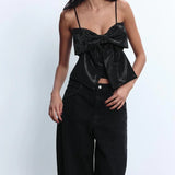Sparkled Bow Crop Top