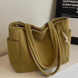 Tilda – Bolsa de mano acanalada con detalle de cordón