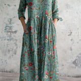 Celestine | Vestido maxi con estampado floral vintage