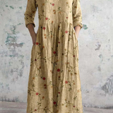 Celestine | Vestido maxi con estampado floral vintage