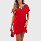 Sofía – Vestido básico con mangas cortas