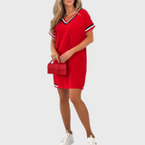 Sofía – Vestido básico con mangas cortas