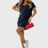 Sofía – Vestido básico con mangas cortas