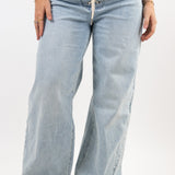 Aurora – Jeans wide leg con cordones frontales
