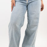 Aurora – Jeans wide leg con cordones frontales