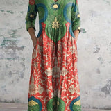 Celestine | Vestido maxi con estampado floral vintage
