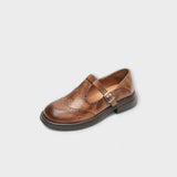 Amaya - Zapatos clásicos de piel con tira en T