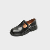 Amaya - Zapatos clásicos de piel con tira en T
