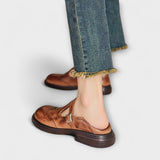 Amaya - Zapatos clásicos de piel con tira en T