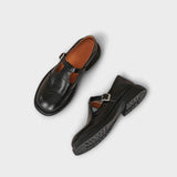Amaya - Zapatos clásicos de piel con tira en T